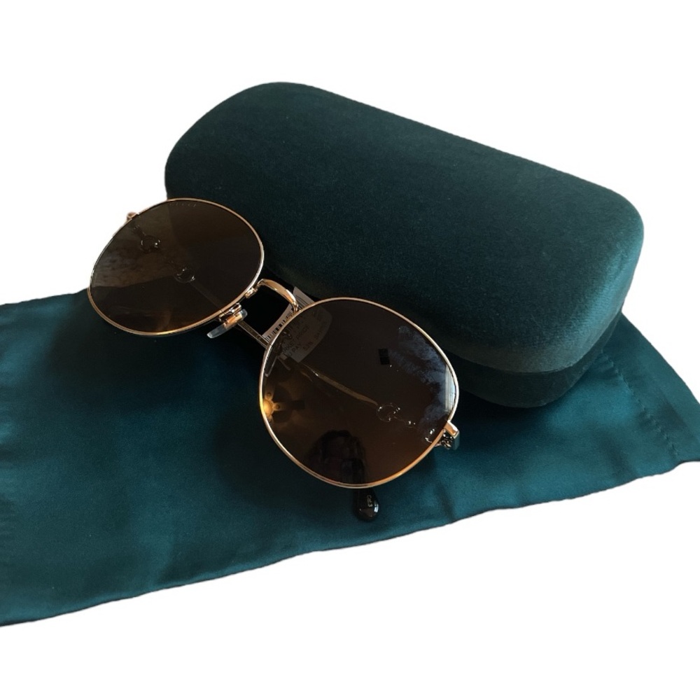 Gucci 59mm gold oval Horsebit gradient sunglasses - Picture 7 of 8